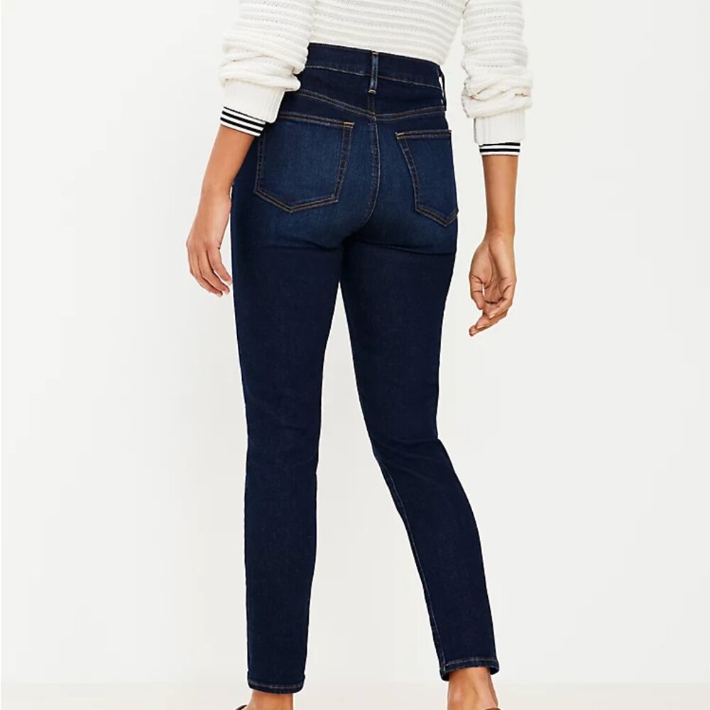NWT High Rise Skinny Jeans in Classic Dark Indigo Wash